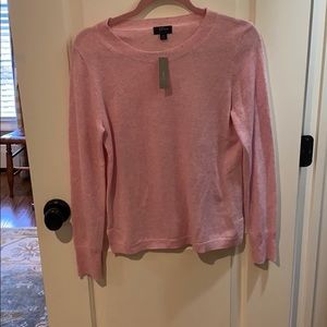 Pink JCrew cashmere sweater